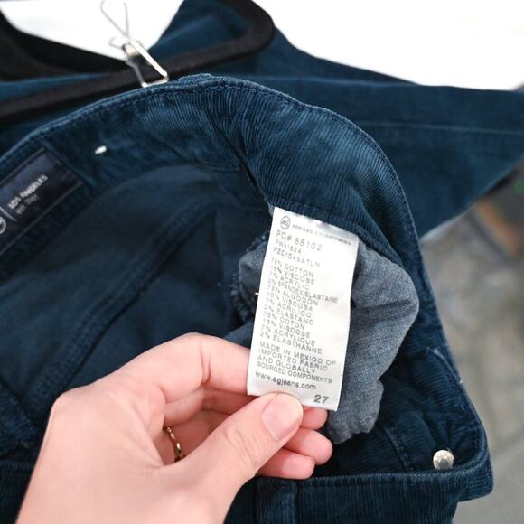 Ag Adriano Goldschmied Size 12 Saige Wide Leg Crop High Rise Fit Corduroy Jean - Picture 5 of 7